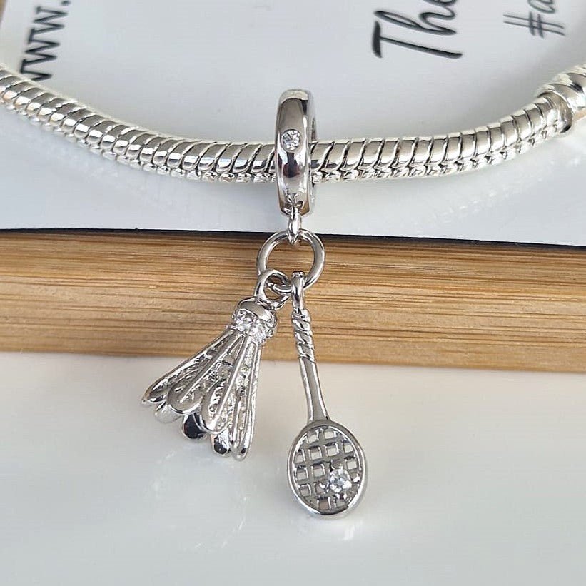 I Love Badminton Charm - The Bee Charm