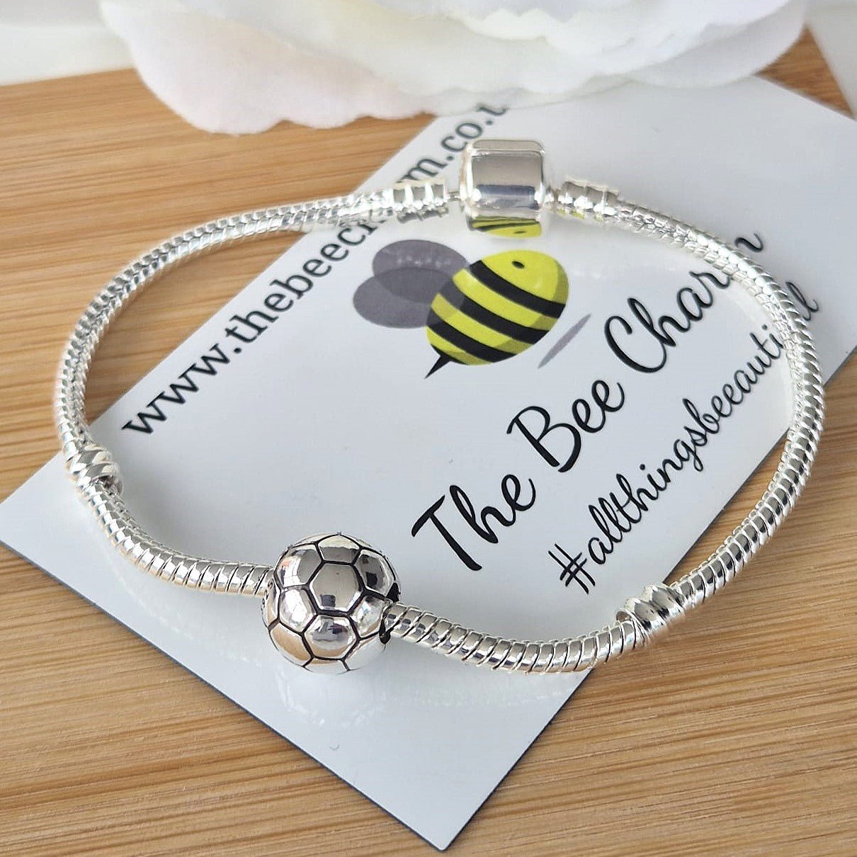 I Love Football Charm - The Bee Charm