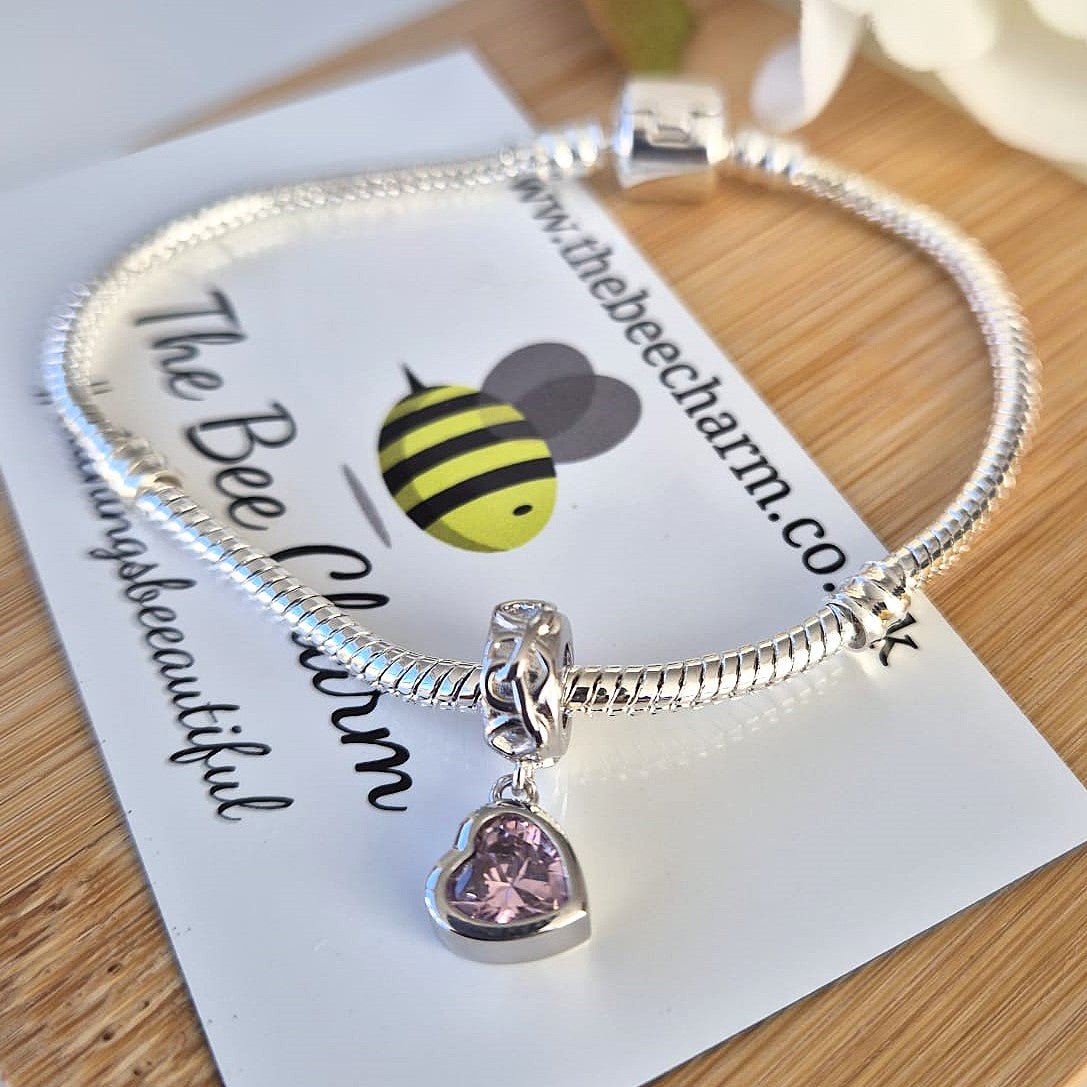 Love Heart Charm - The Bee Charm