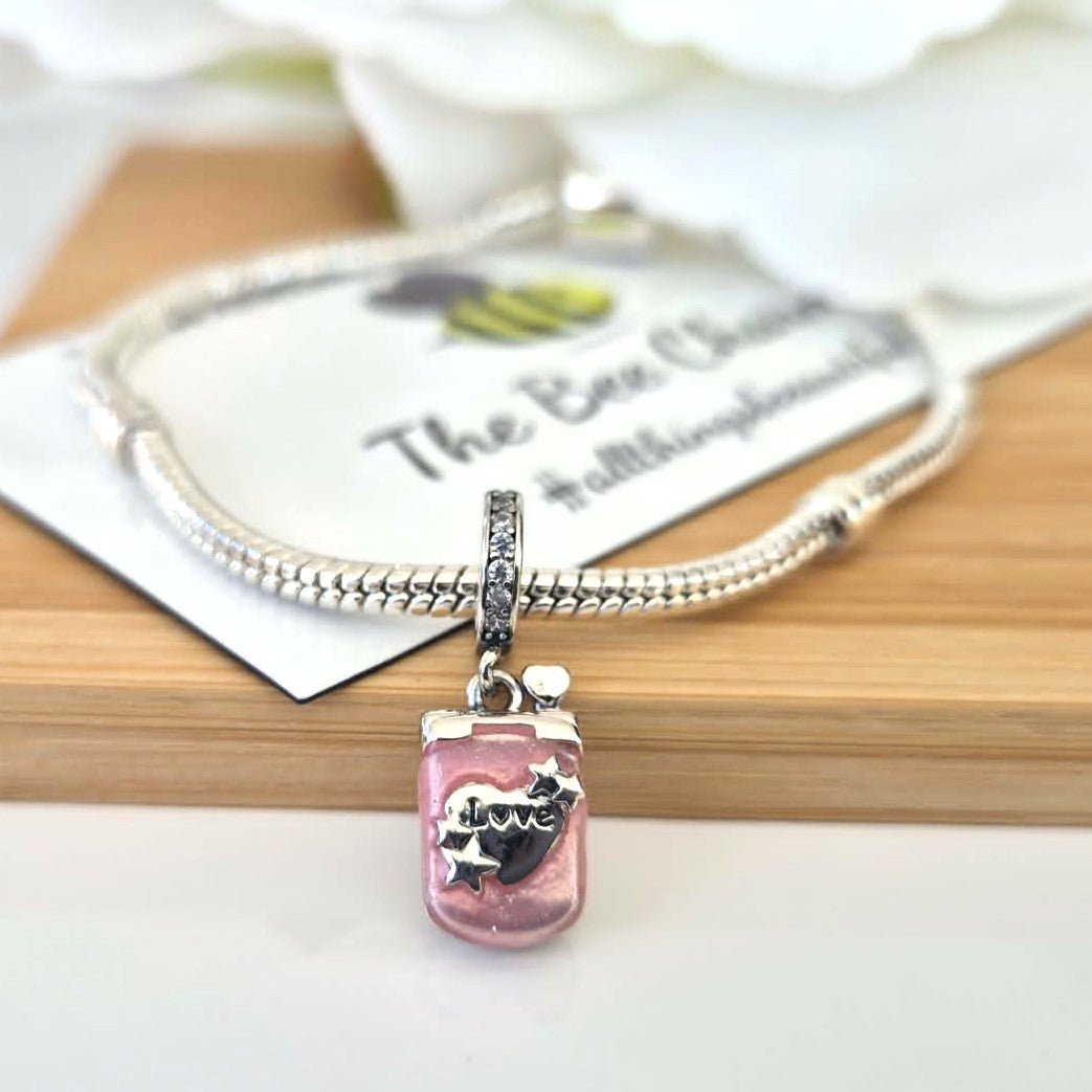 Mobile Phone Charm - The Bee Charm. Sterling Silver S925. Charms that fit Pandora Bracelets.