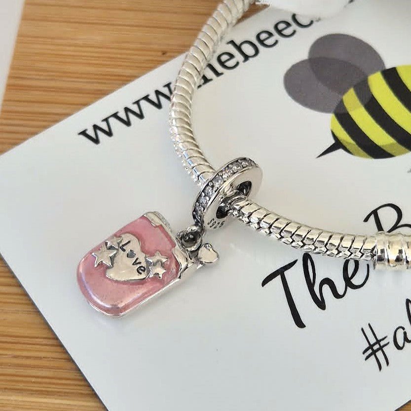 Mobile Phone Charm - The Bee Charm. Sterling Silver S925. Charms that fit Pandora Bracelets.