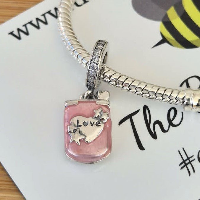 Mobile Phone Charm - The Bee Charm. Sterling Silver S925. Charms that fit Pandora Bracelets.