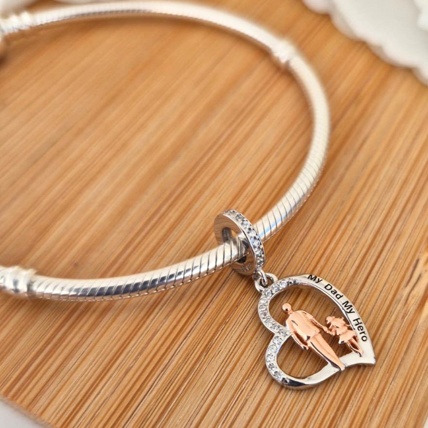 My Hero Dad Charm - The Bee Charm