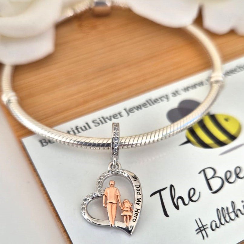 My Hero Dad Charm - The Bee Charm