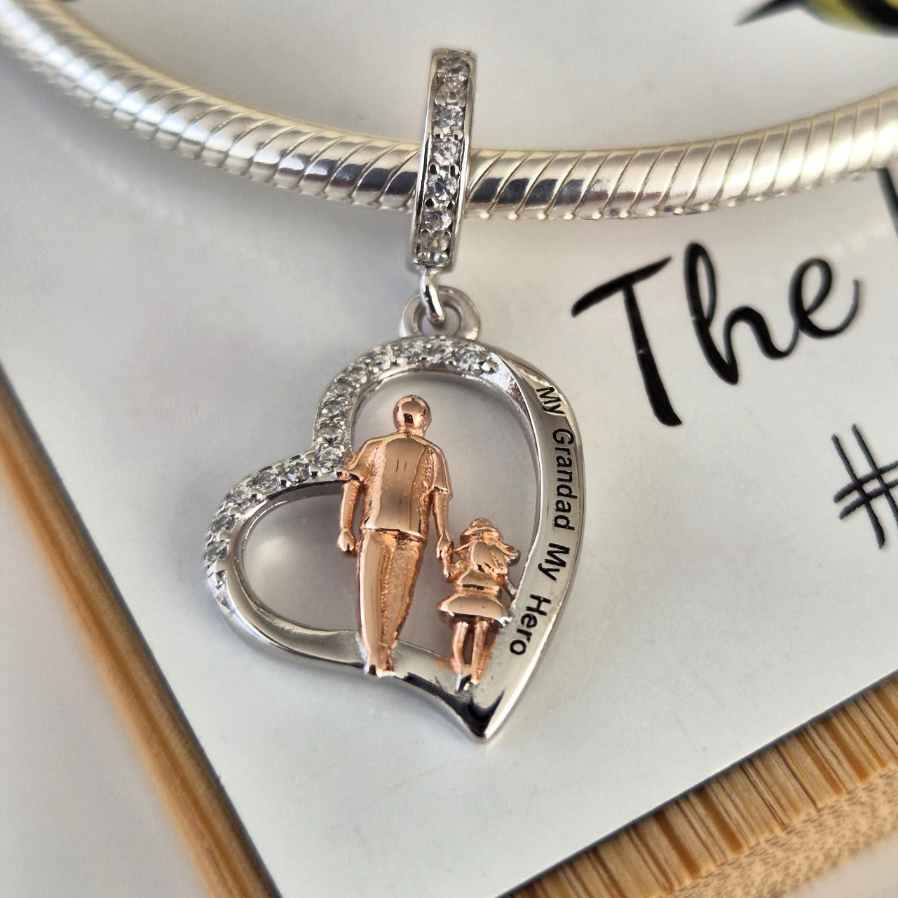 My Hero Grandad Charm - The Bee Charm