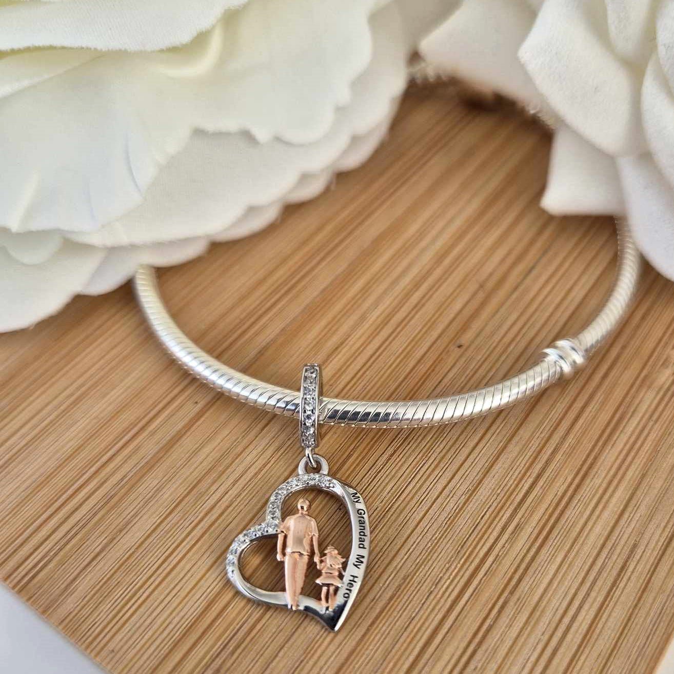 My Hero Grandad Charm - The Bee Charm