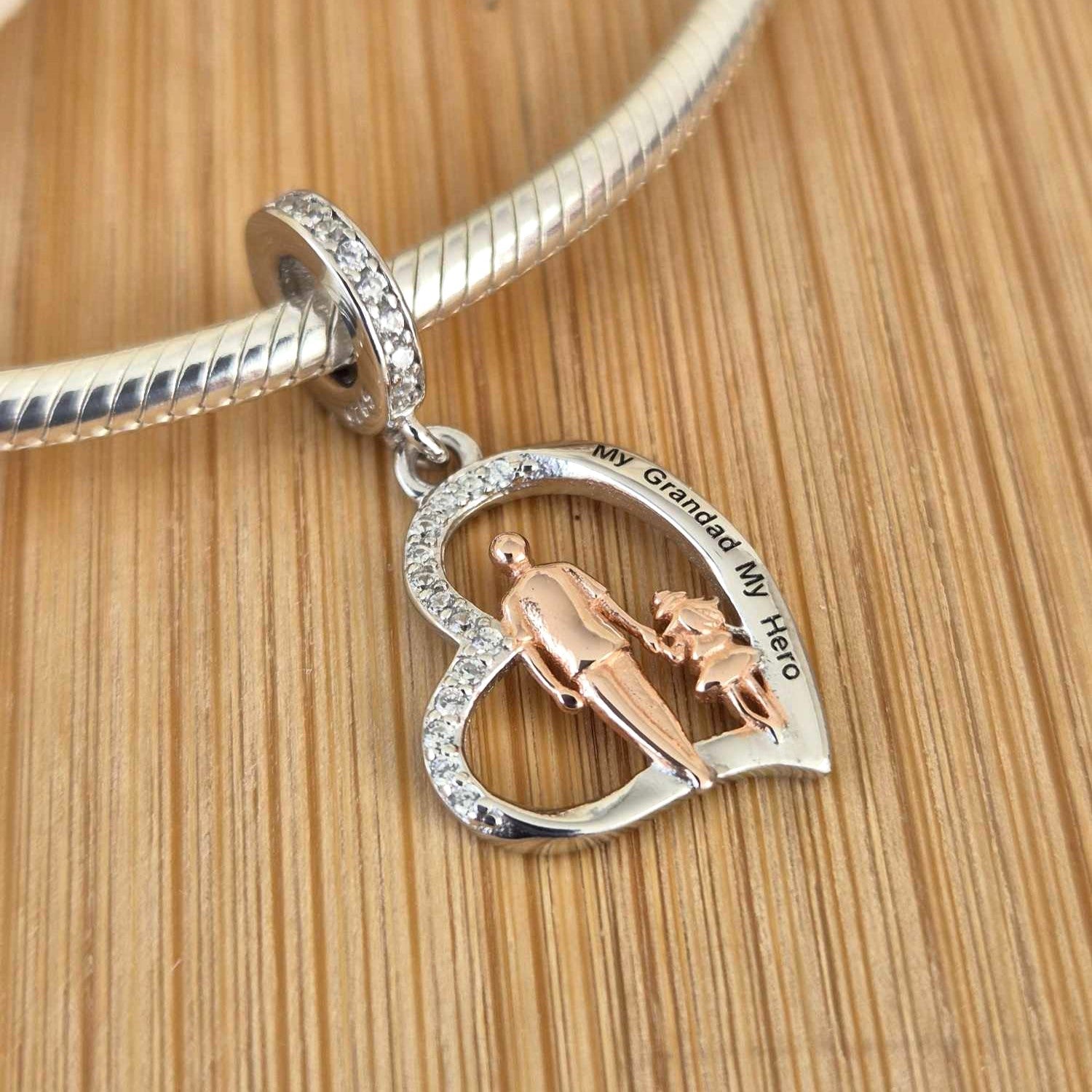 My Hero Grandad Charm - The Bee Charm