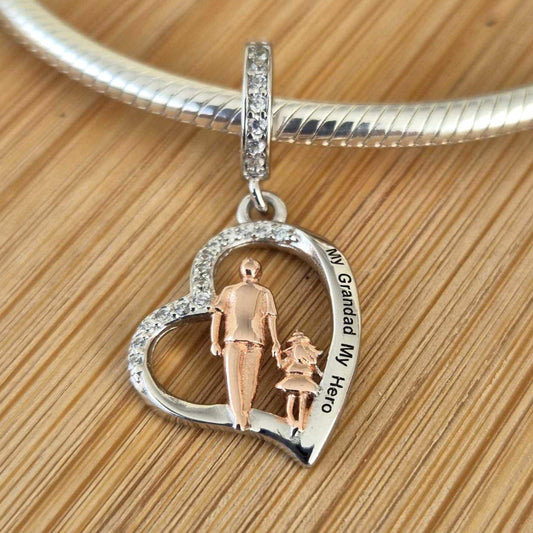 My Hero Grandad Charm - The Bee Charm