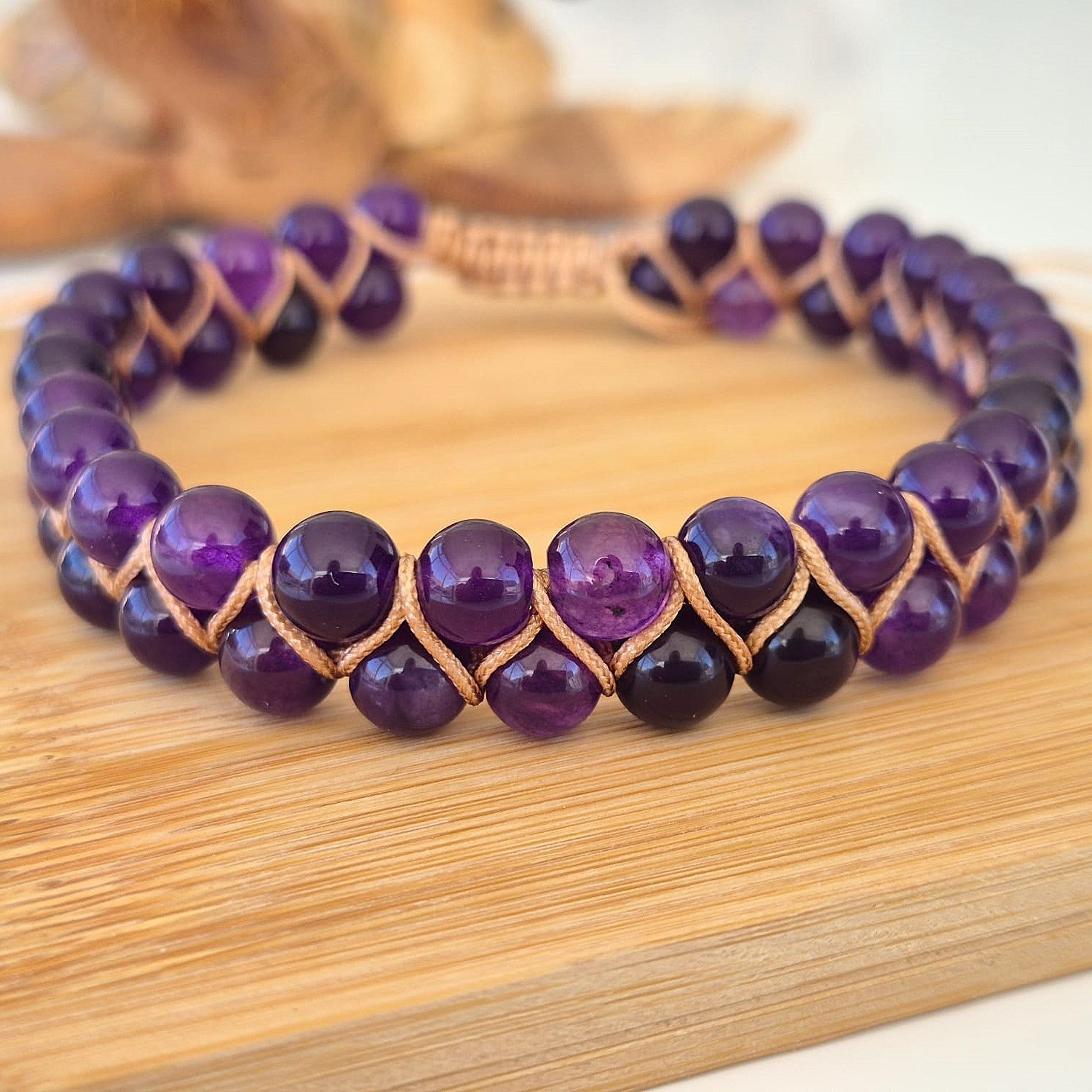 Natural Stone Anklet - Expandable - The Bee Charm