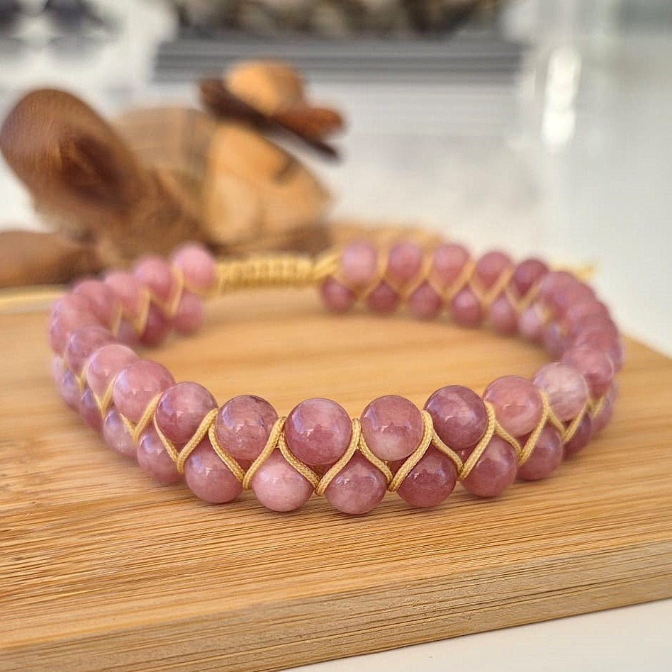 Natural Stone Anklet - Expandable - The Bee Charm