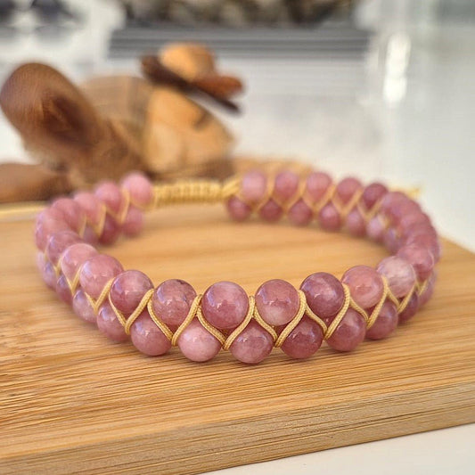 Natural Stone Anklet - Expandable - The Bee Charm
