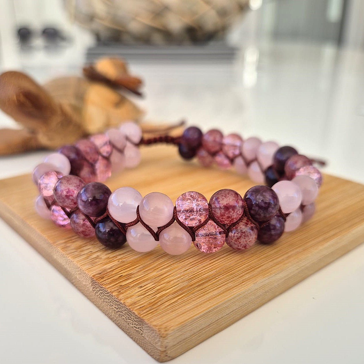 Natural Stone Anklet - Expandable - The Bee Charm