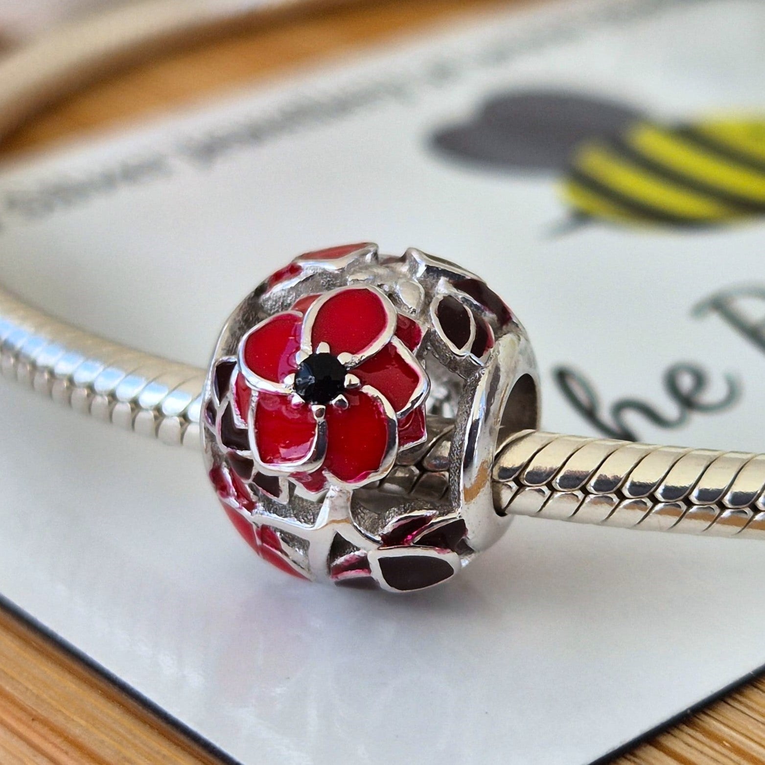 Poppy Charm - The Bee Charm