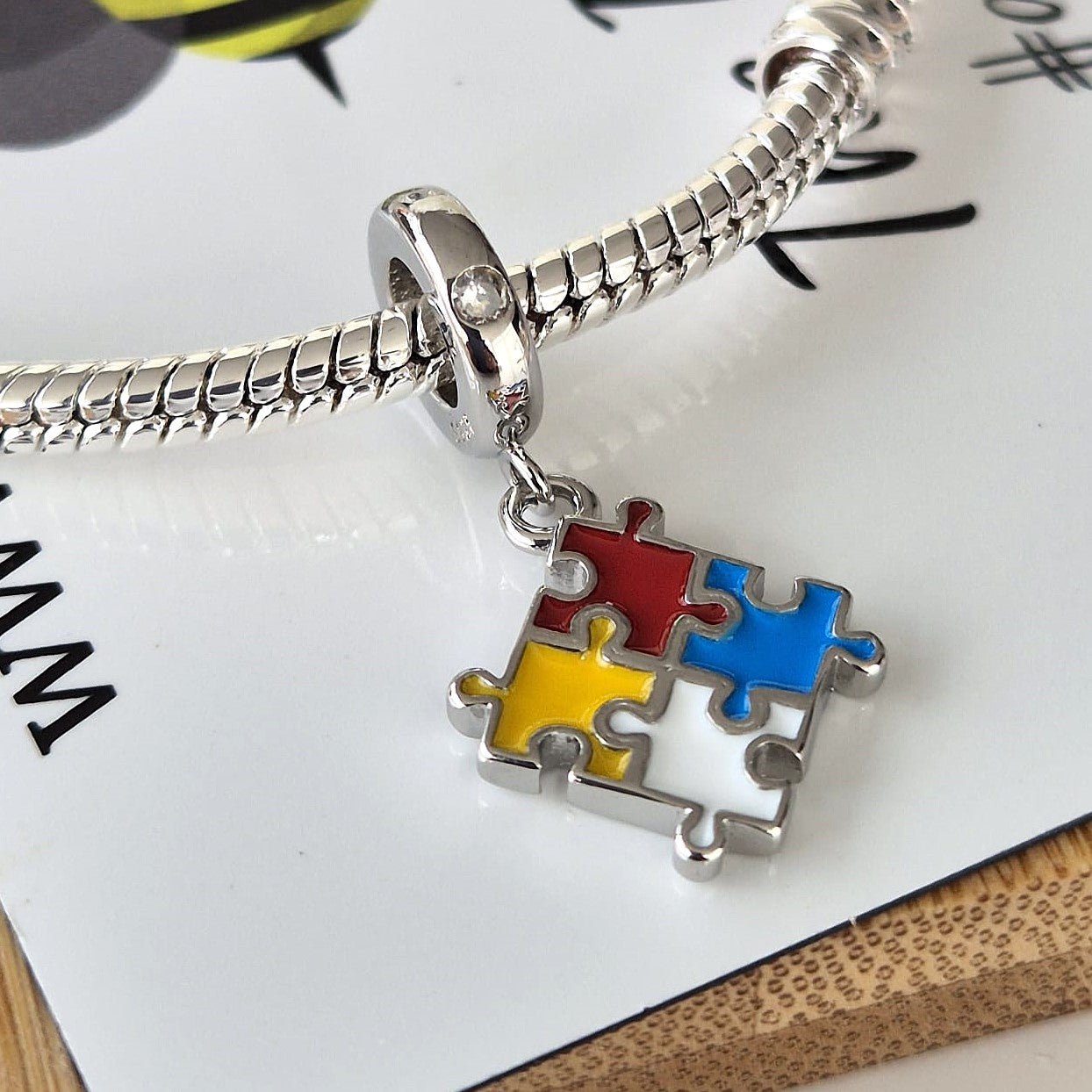Puzzle Charm (Autism Symbol) - The Bee Charm