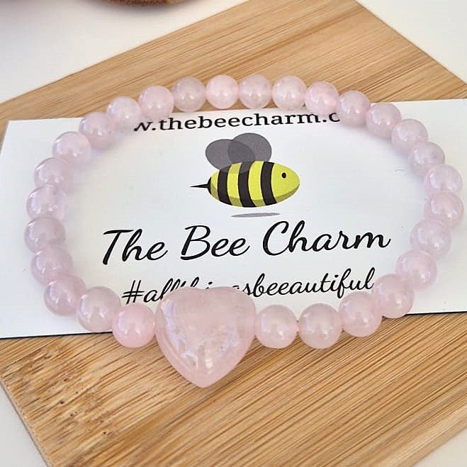Rose Quartz Love Bracelet - The Bee Charm