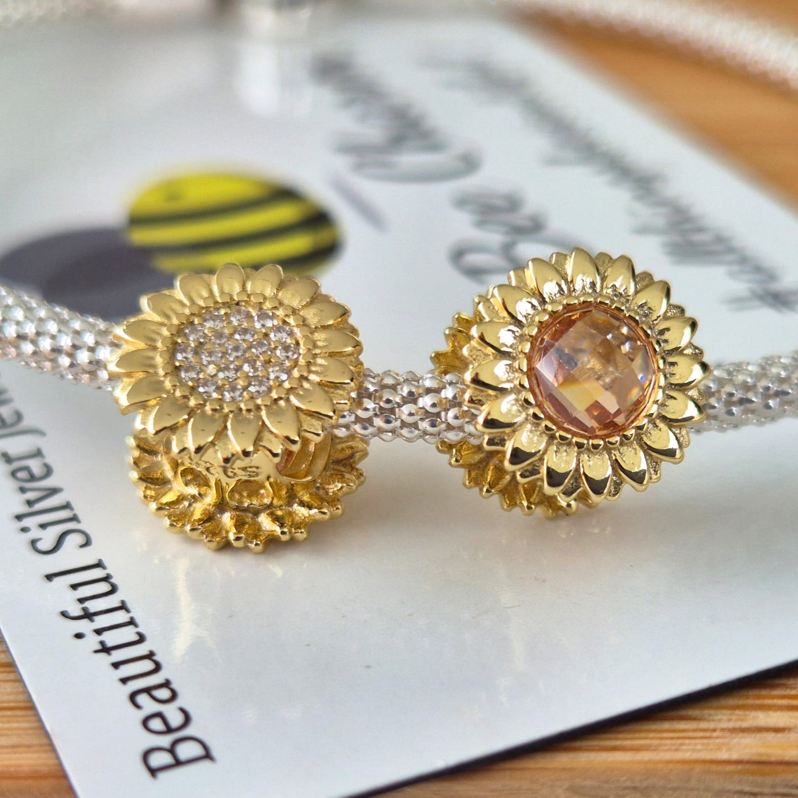 Sunflower Charm - The Bee Charm
