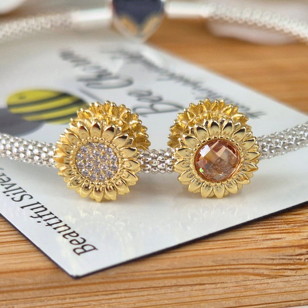 Sunflower Charm - The Bee Charm
