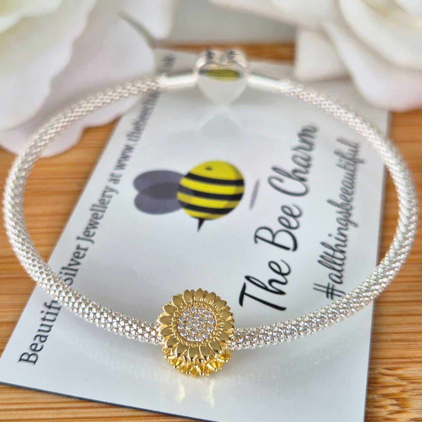 Sunflower Charm - The Bee Charm