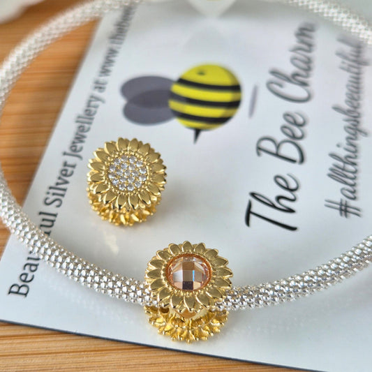 Sunflower Charm - The Bee Charm