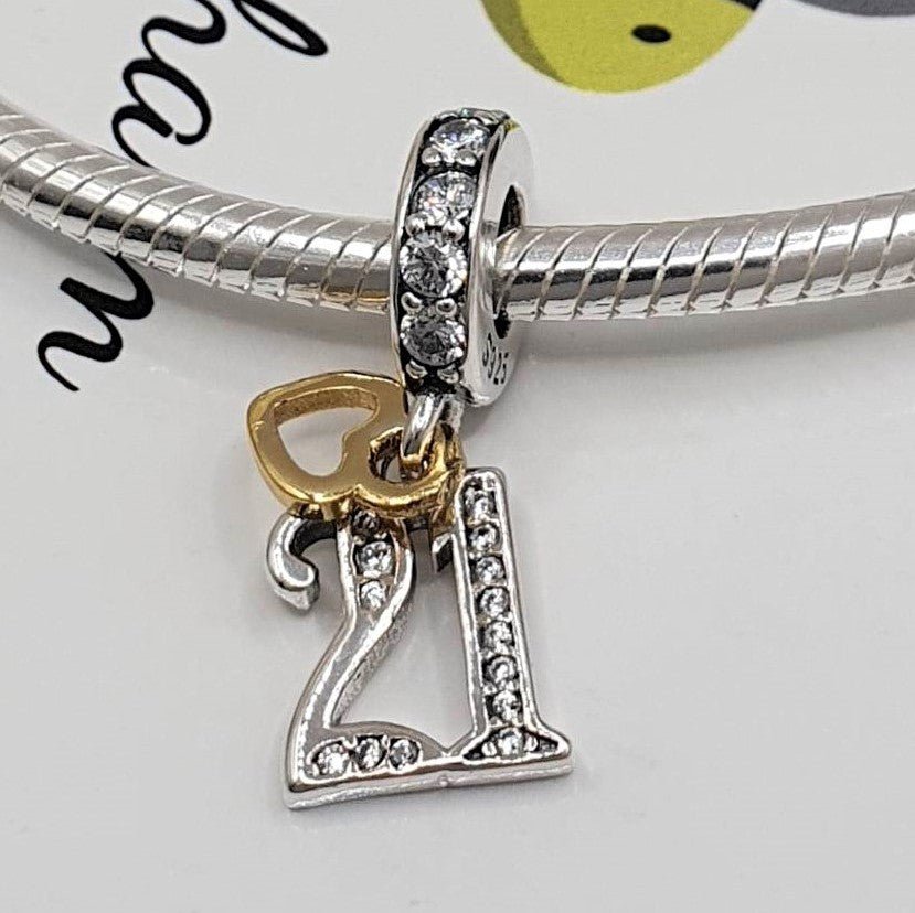 21st Birthday Charm | 925 Sterling Silver | The Bee Charm