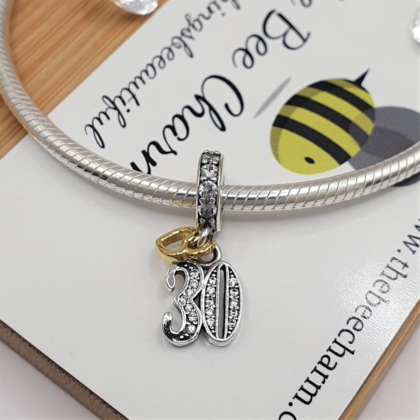 30th Birthday Charm | 925 Sterling Silver | The Bee Charm