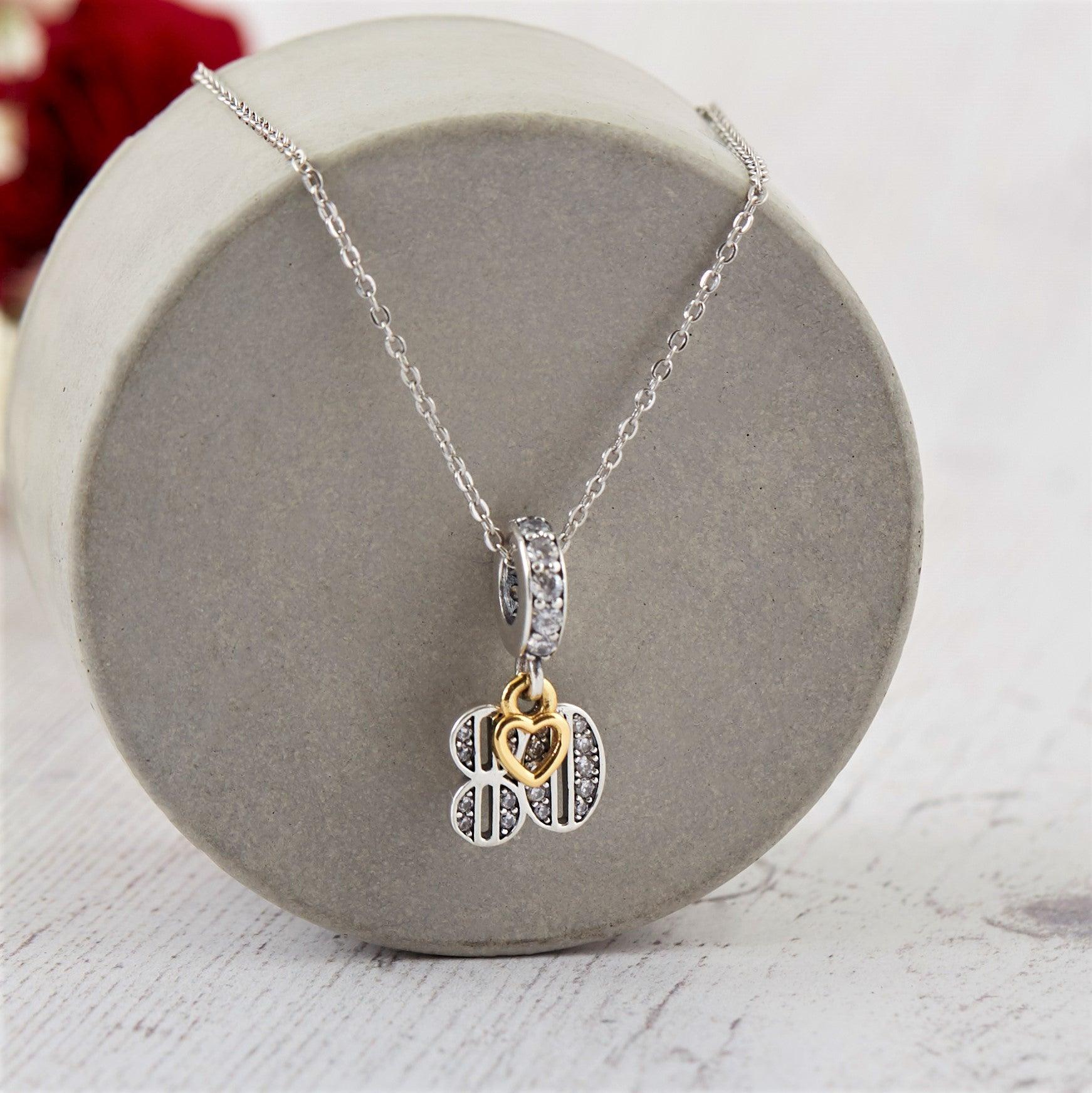 80th Birthday Charm | 925 Sterling Silver | The Bee Charm