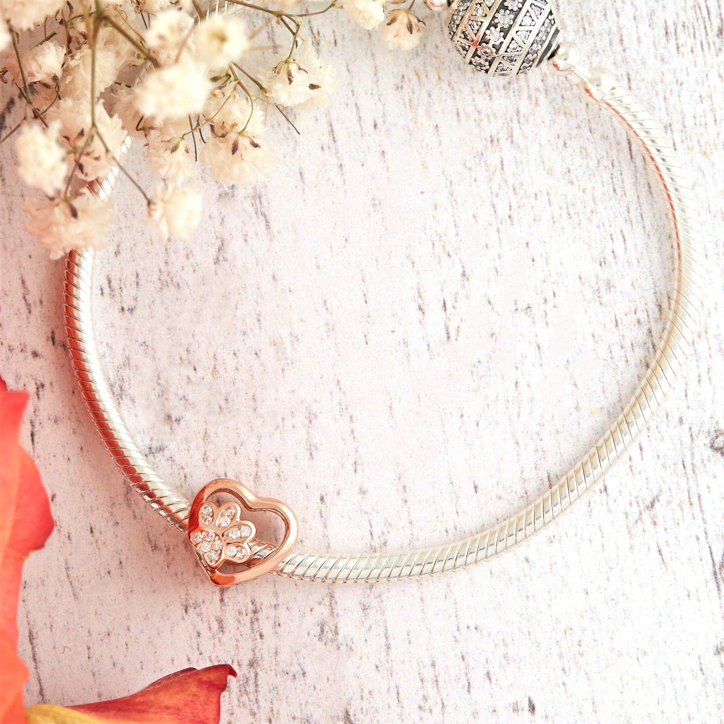 Pandora Paw Charm Rose Gold - 925 Sterling Silver