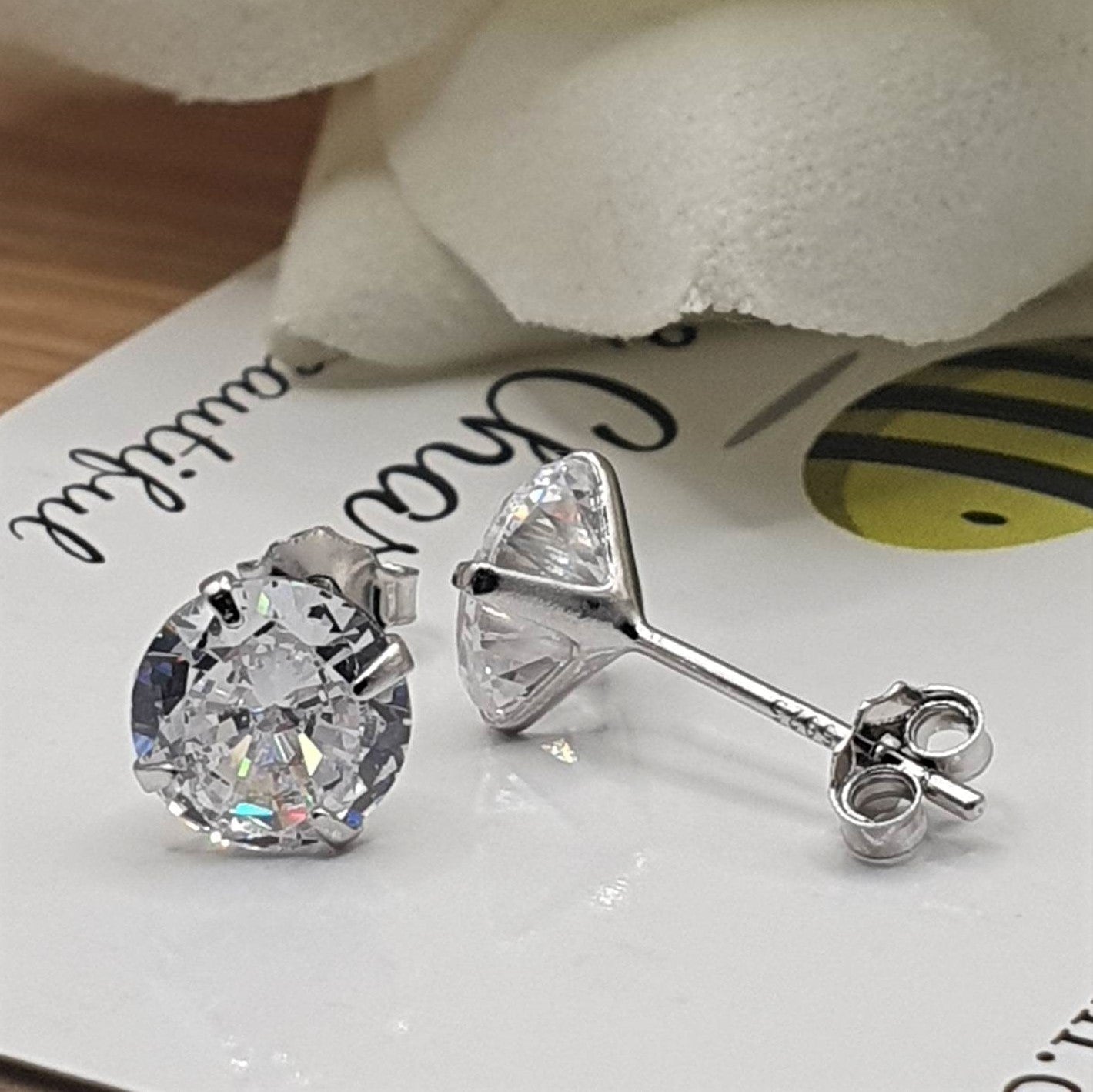 Cubic Zircon Earrings | 925 Sterling Silver | The Bee Charm