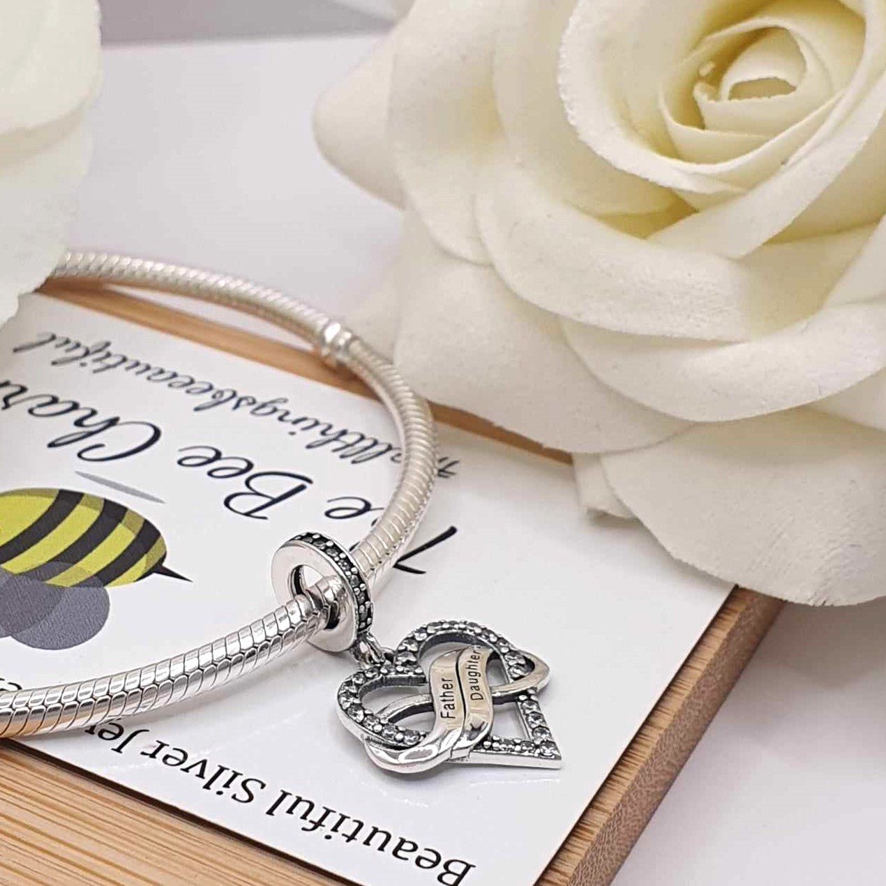 Father Daughter Charms - The Bee Charm