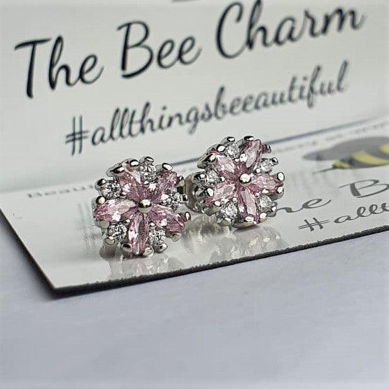 Floral Blush Earrings | 925 Sterling Silver | The Bee Charm
