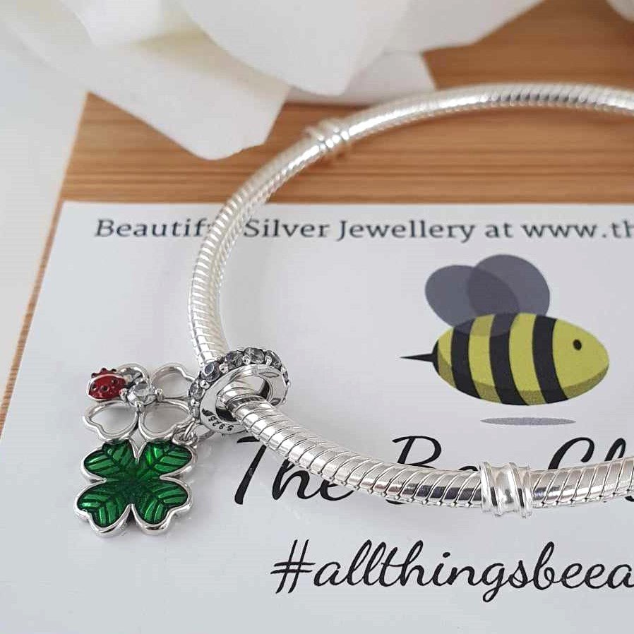 Four Leaf Clover Drop Charm - The Bee Charm