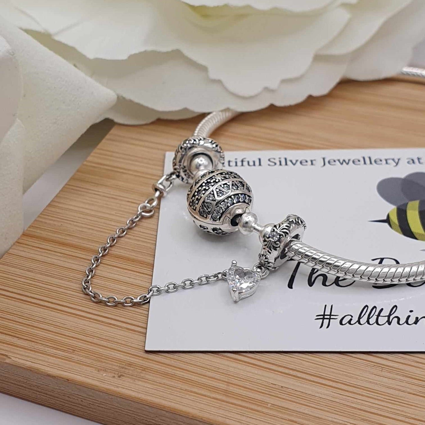 Heart Drop Safety Chain - The Bee Charm