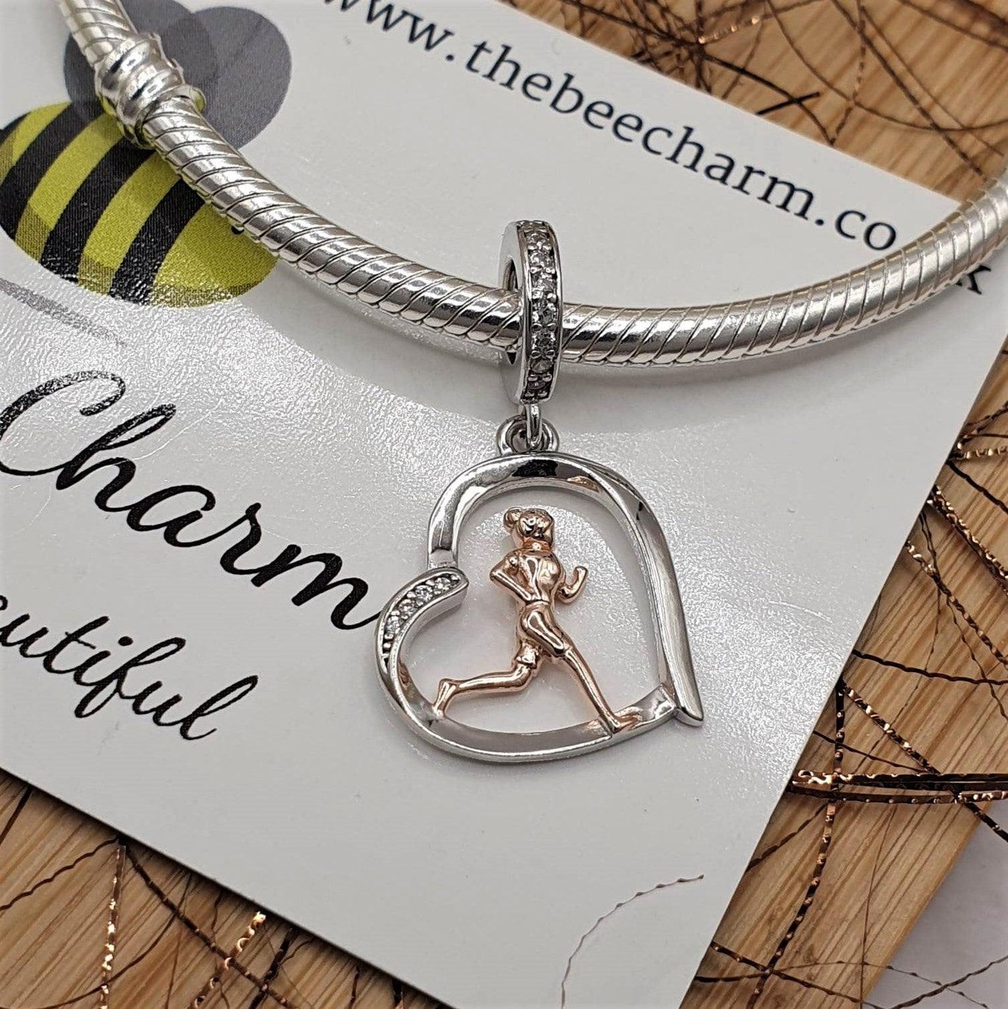 Love To Run Charm - The Bee Charm