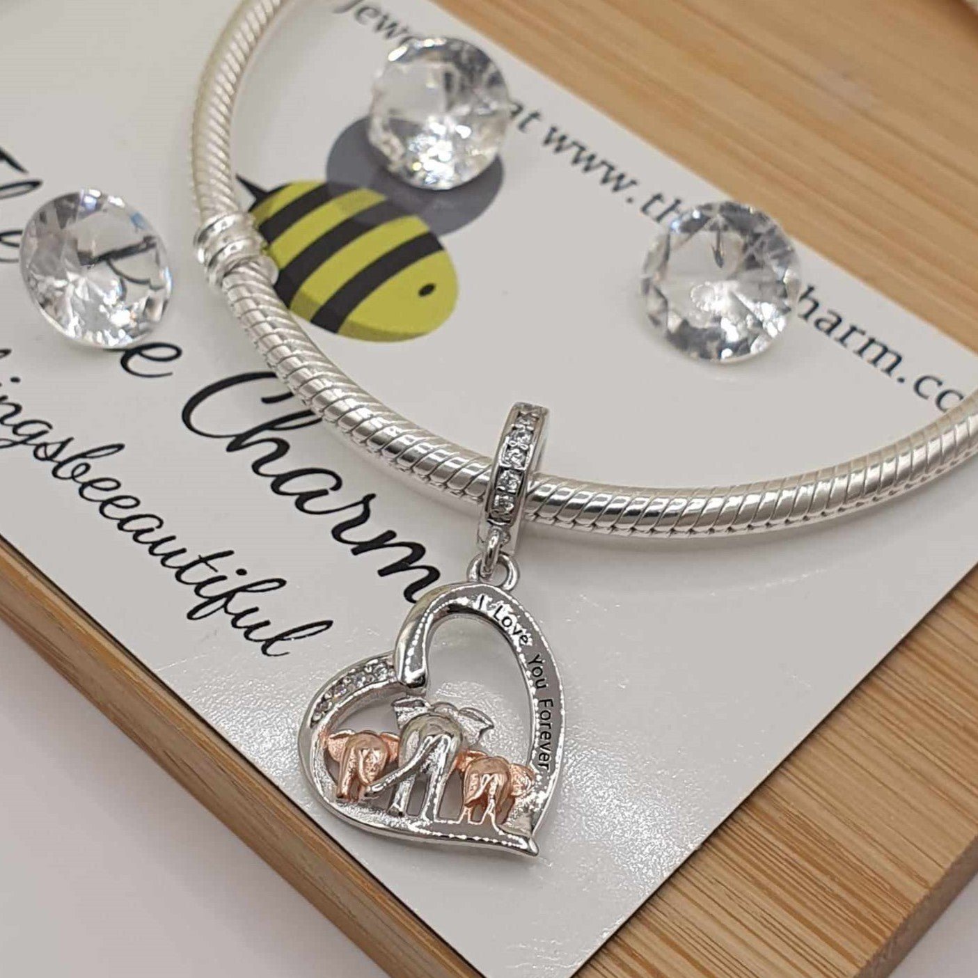 Love You Forever Charm - The Bee Charm